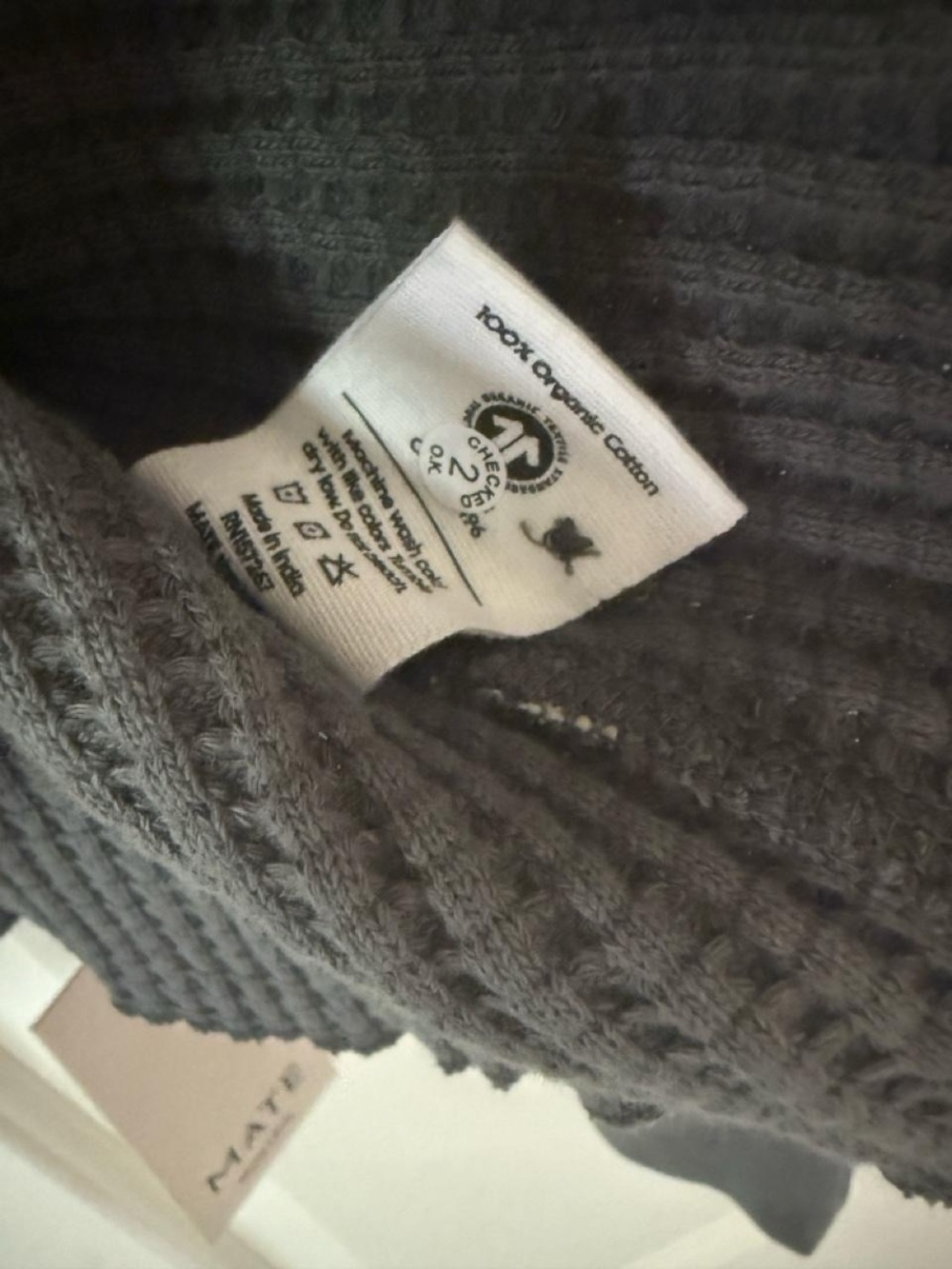 Mate the label Organic Waffle Cropped Henley - Picture 7 of 8